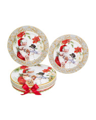 Piatto natalizio per dolci in scatola regalo, diam. 20 cm