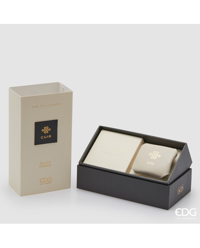 Profumatore per auto Cuir, 10 ml, con 2 ricariche profumazione Foresta nera , col. panna