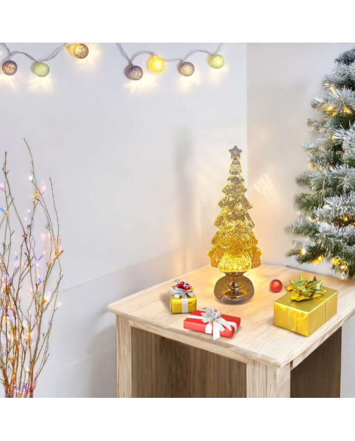 Albero di natale glitter led , h. 32 cm, batterie 3 aa non incluse Albero di natale glitter led , h. 32 cm, batterie 3 aa non incluse