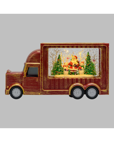 Coca Cola truck glitter led, 32 cm, col. rosso antico, 3 batterie AA non incluse Coca Cola truck glitter led, 32 cm, col. rosso antico, 3 batterie AA non incluse