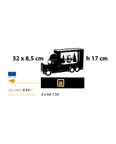 Coca Cola truck glitter led, 32 cm, col. rosso antico, 3 batterie AA non incluse Coca Cola truck glitter led, 32 cm, col. rosso antico, 3 batterie AA non incluse