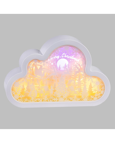 Nuvola luminosa , 20x13 cm, col. bianco, luce led calda, batterie 3xAA non incluse (il prezzo fa riferimento al singolo pezzo) Nuvola luminosa , 20x13 cm, col. bianco, luce led calda, batterie 3xAA non incluse (il prezzo fa riferimento al singolo pezzo)