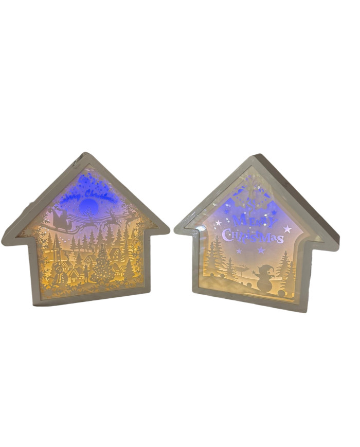 Casetta luminosa, led, a batteria 3aa non incluse, 21x20 cm (il prezzo fa riferimento al singolo articolo) Casetta luminosa, led, a batteria 3aa non incluse, 21x20 cm (il prezzo fa riferimento al singolo articolo)