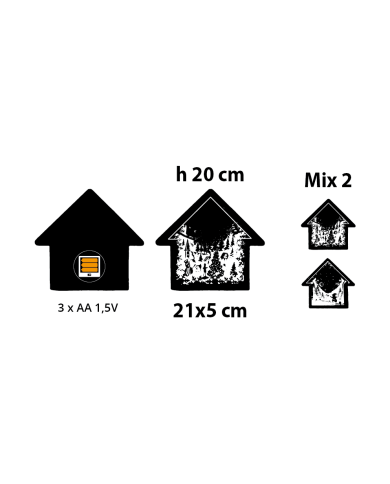 Casetta luminosa, led, a batteria 3aa non incluse, 21x20 cm (il prezzo fa riferimento al singolo articolo) Casetta luminosa, led, a batteria 3aa non incluse, 21x20 cm (il prezzo fa riferimento al singolo articolo)