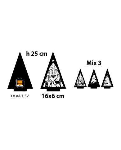 Albero luminoso, led caldo, effetto legno, 16x25 cm, batterie 3xaa non incluse (il prezzo fa riferimento al singolo articolo) Albero luminoso, led caldo, effetto legno, 16x25 cm, batterie 3xaa non incluse (il prezzo fa riferimento al singolo articolo)
