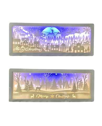 quadro luminoso, bianco, led caldo, 26x10 cm, 2 mod. disp., batterie 3xaa non incluse (il prezzo fa rif. al singolo articolo quadro luminoso, bianco, led caldo, 26x10 cm, 2 mod. disp., batterie 3xaa non incluse (il prezzo fa rif. al singolo articolo