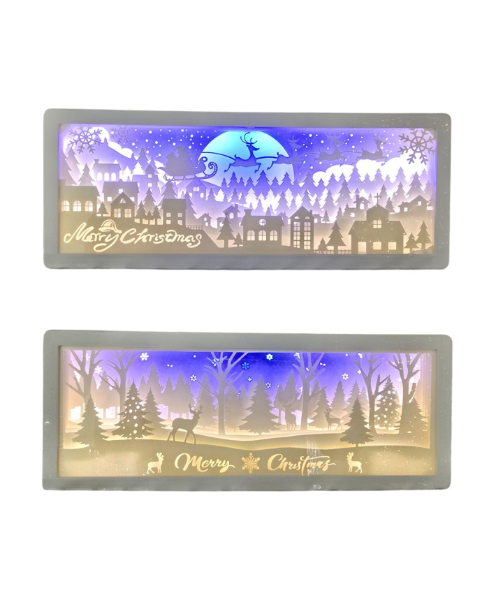quadro luminoso, bianco, led caldo, 26x10 cm, 2 mod. disp., batterie 3xaa non incluse (il prezzo fa rif. al singolo articolo quadro luminoso, bianco, led caldo, 26x10 cm, 2 mod. disp., batterie 3xaa non incluse (il prezzo fa rif. al singolo articolo