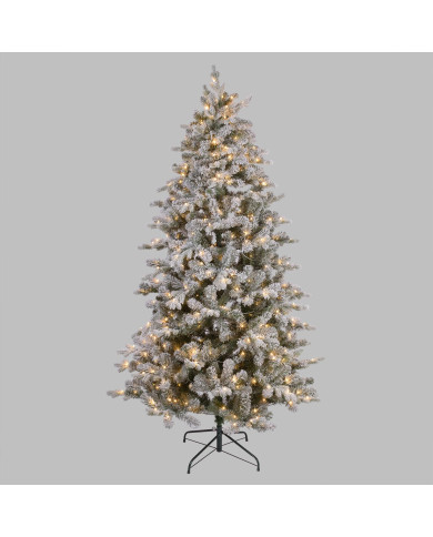Abete realizzato in pvc+pe, altezza  210 cm, con 500 led bianco caldo, diam. 117 cm Abete realizzato in pvc+pe, altezza  210 cm, con 500 led bianco caldo, diam. 117 cm