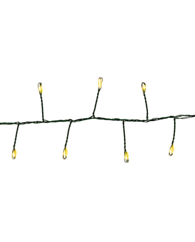 luci a batteria, lungh. 5 metri, batterie 4AA (non incluse) , col. bianco caldo , microled, bulbo 6 cm diam.