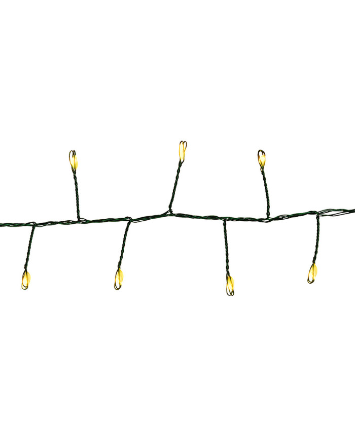 luci a batteria, lungh. 5 metri, batterie 4AA (non incluse) , col. bianco caldo , microled, bulbo 6 cm diam.