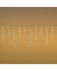 Tendina icelight 340x80 cm, con starfall, 576 led, col. bianco caldo/bianco freddo