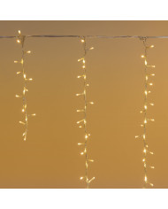Tendina icelight 340x80 cm, con starfall, 576 led, col. bianco caldo/bianco caldo