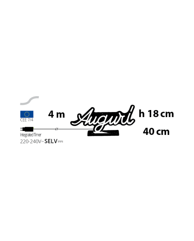 scritta Auguri, 40x18 cm, led bianco caldo scritta Auguri, 40x18 cm, led bianco caldo
