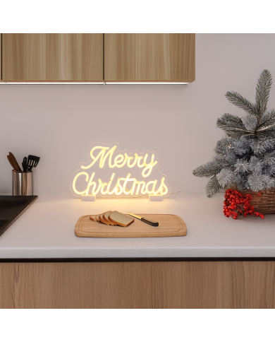 scritta Merry Christmas, 36x20 cm, led bianco caldo scritta Merry Christmas, 36x20 cm, led bianco caldo