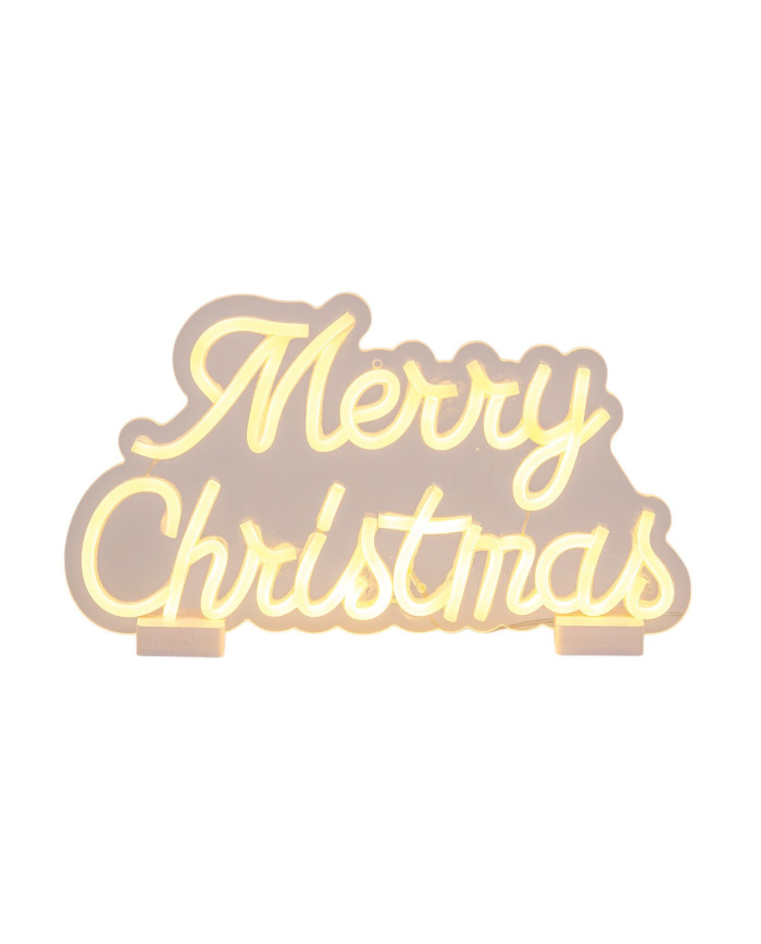 scritta Merry Christmas, 36x20 cm, led bianco caldo scritta Merry Christmas, 36x20 cm, led bianco caldo