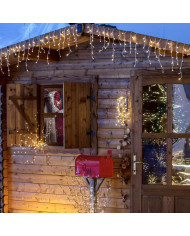 tendina icelight 360 led, cavo 4 mt, 540x36 cm, col. bianco caldo, interno/esterno