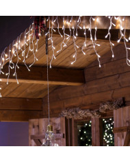 tendina icelight 360 led, cavo 4 mt, 540x36 cm, col. bianco caldo, interno/esterno