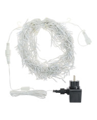 tendina icelight 360 led, cavo 4 mt, 540x36 cm, col. bianco caldo, interno/esterno