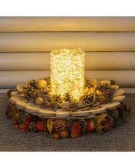 Catena 400 microled su cavo in metallo facilmente modellabile, bobina 4+20 m, col. bianco caldo, int/est