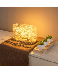 Catena 400 microled su cavo in metallo facilmente modellabile, bobina 4+20 m, col. bianco caldo, interno/esterno