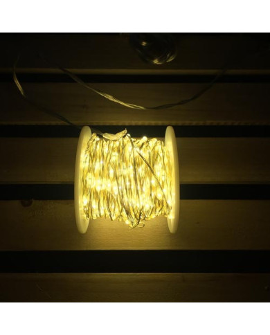 Catena 500 microled su cavo in metallo facilmente modellabile, bobina 4+37.5 m, col. bianco caldo , cavo argento Catena 500 microled su cavo in metallo facilmente modellabile, bobina 4+37.5 m, col. bianco caldo , cavo argento