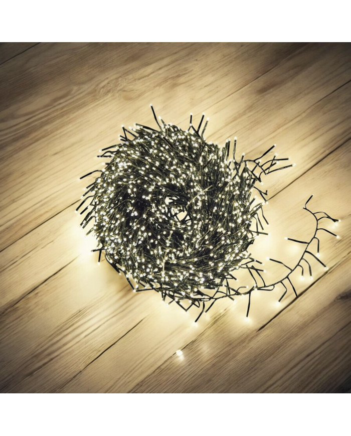 Catena miniled 20 m, 1000 miniled, col.bianco caldo  , 2 cm la distanza tra un led e l'altro, interno/esterno