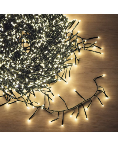 Catena miniled 60 m, 3000 miniled, col .bianco caldo , 2 cm la distanza tra un led e l'altro, interno/esterno