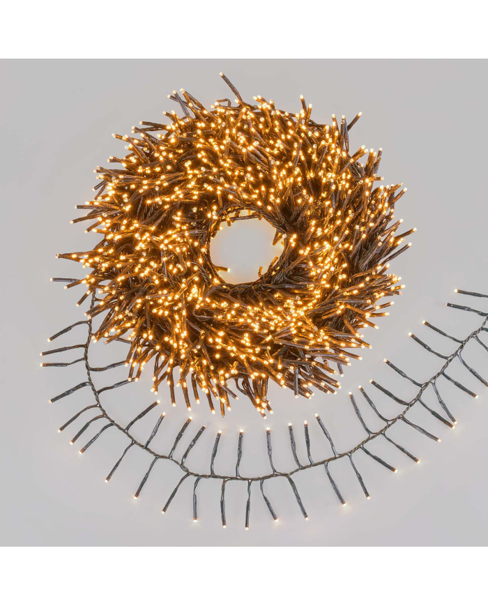 Catena minile 30 m, 2000 miniled con flash led , col. traditional+flash bianco caldo, interno/esterno