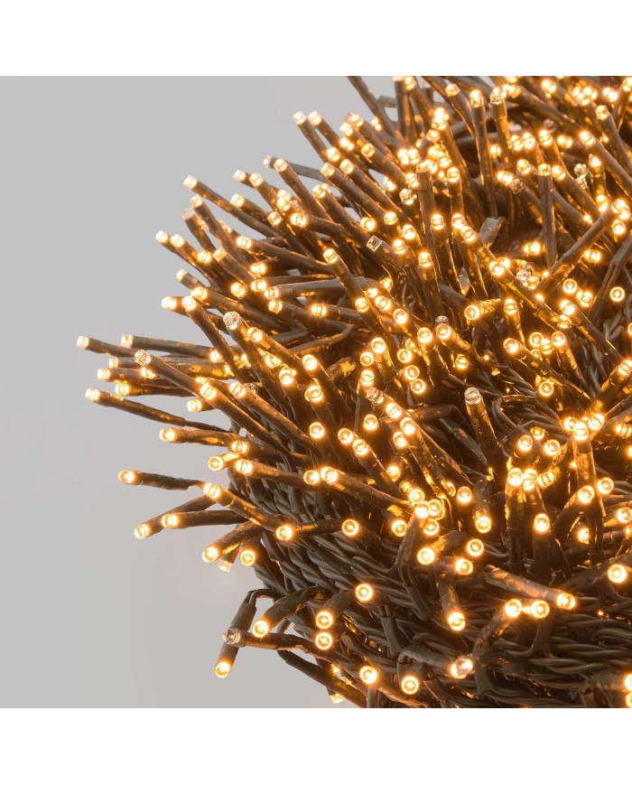 Catena miniled 15 m, 1000 miniled con flash led , col. traditional +flash bianco caldo, interno/esterno