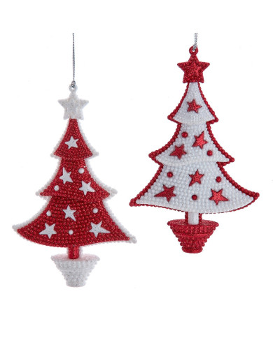 Albero in plastica da appendere 14 cm, 2 modelli, (il prezzo fa riferimento al singolo albero) Albero in plastica da appendere 14 cm, 2 modelli, (il prezzo fa riferimento al singolo albero)
