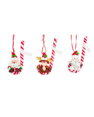 Decoro candystich con babbo/alce/pup.neve, h. 12 cm, 3 modelli assortiti (il prezzo fa riferimento al singolo articolo)