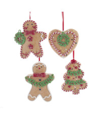 Decoro pan di zenzero con corona decorata, 9 cm, 4 modelli (il prezzo fa riferimento al singolo pezzo)