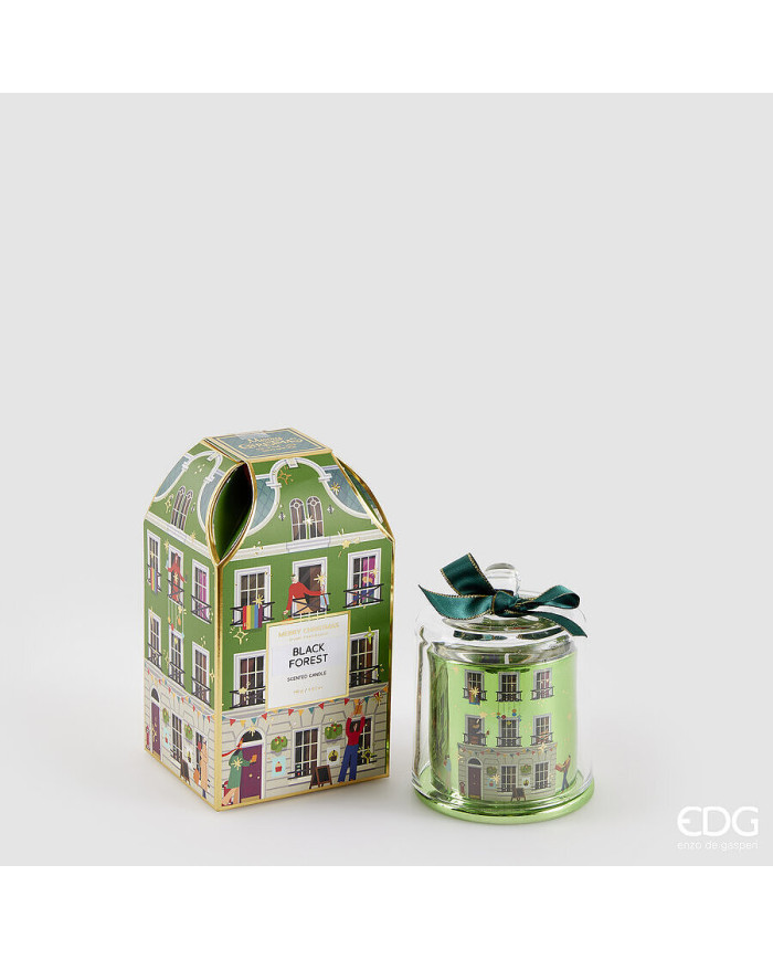Candela "rue de rivoli", con profumo, h. 12 cm profumazione: foresta nera Candela "rue de rivoli", con profumo, h. 12 cm profumazione: foresta nera