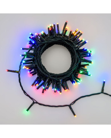 Catena TLG 180 miniled 4+13,1 m., telecomando con 8 giochi di luce, per interno/esterno, col. multicolor
