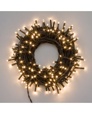 Catena TLG 360 miniled 4+25,7 m., telecomando con 8 giochi di luce, per interno/esterno, col. bianco caldo