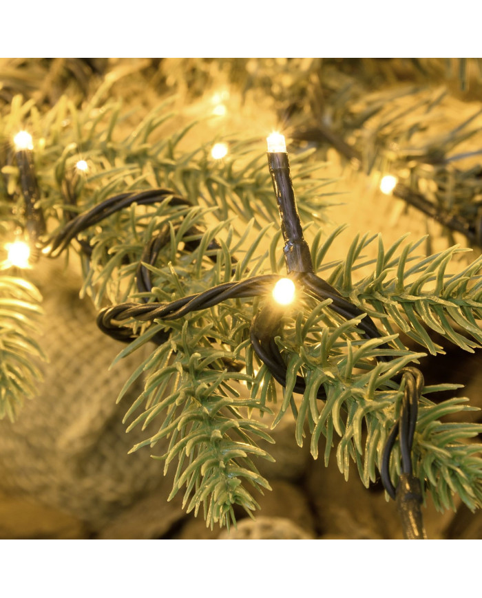 Catena TLG 360 miniled 4+25,7 m., telecomando con 8 giochi di luce, per interno/esterno, col. bianco caldo