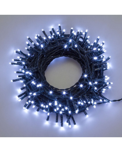 Catena TLG 360 miniled 4+25,7 m., telecomando con 8 giochi di luce, per interno/esterno, col. bianco freddo