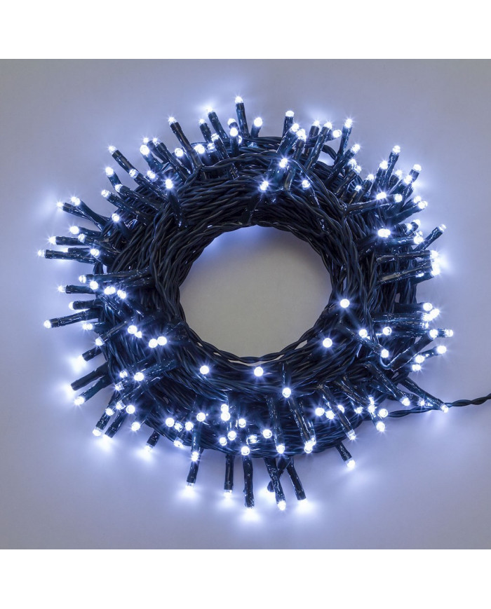 Catena TLG 360 miniled 4+25,7 m., telecomando con 8 giochi di luce, per interno/esterno, col. bianco freddo