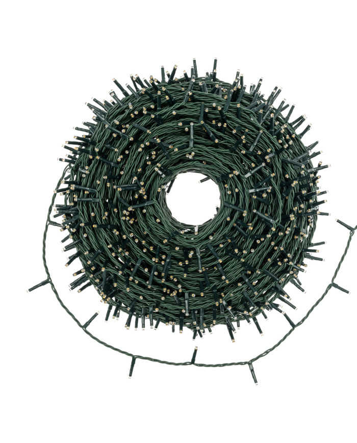 Catena TLG 1000  miniled 4+70,4 m., telecomando con 8 giochi di luce, per interno/esterno, col.traditional