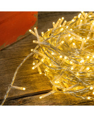 catena XTLG 360 miniled, 4+25.70 cm, cavo trasparente, telec. con 8 giochi di luce,  per uso interno/esterno, col. bianco caldo