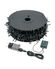 MiniCluster, NTL 2000 led 4+40,5 m, in bobina, telecomando con 8 giochi di luce, per uso interno/esterno, colore: traditional