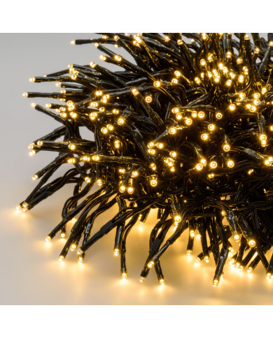 MiniCluster., NTL 1500 led 4+15 m, i, telecomando con 8 giochi di luce, per uso interno/esterno, colore: bianco caldo MiniCluster., NTL 1500 led 4+15 m, i, telecomando con 8 giochi di luce, per uso interno/esterno, colore: bianco caldo