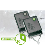 catena lineare TLE 600 led 2+24.5 m, telecomando 8 giochi di luce, interno/esterno, colore: bianco caldo