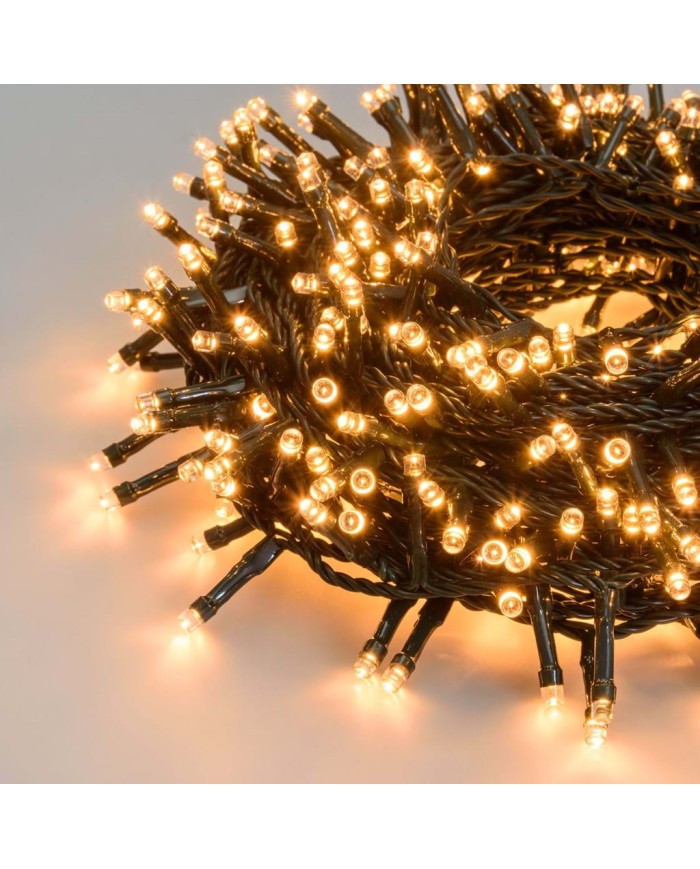 catena lineare TLE 900 led 2+36.5 m, telecomando 8 giochi di luce, interno/esterno, colore: traditional