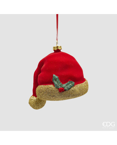 Addobbo Cappello, plastica infrangibile, h. 9 cm col. rosso Addobbo Cappello, plastica infrangibile, h. 9 cm col. rosso
