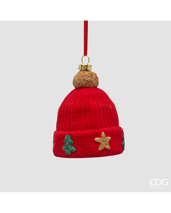 Addobbo cappello, plastica infrangibile, h. 9 cm, col. rosso Addobbo cappello, plastica infrangibile, h. 9 cm, col. rosso
