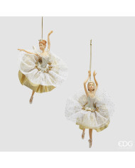 Addobbo Ballerina, 2 ass. , plastica, col. oro, h.18 cm (il prezzo fa riferimento al singolo pezzo)