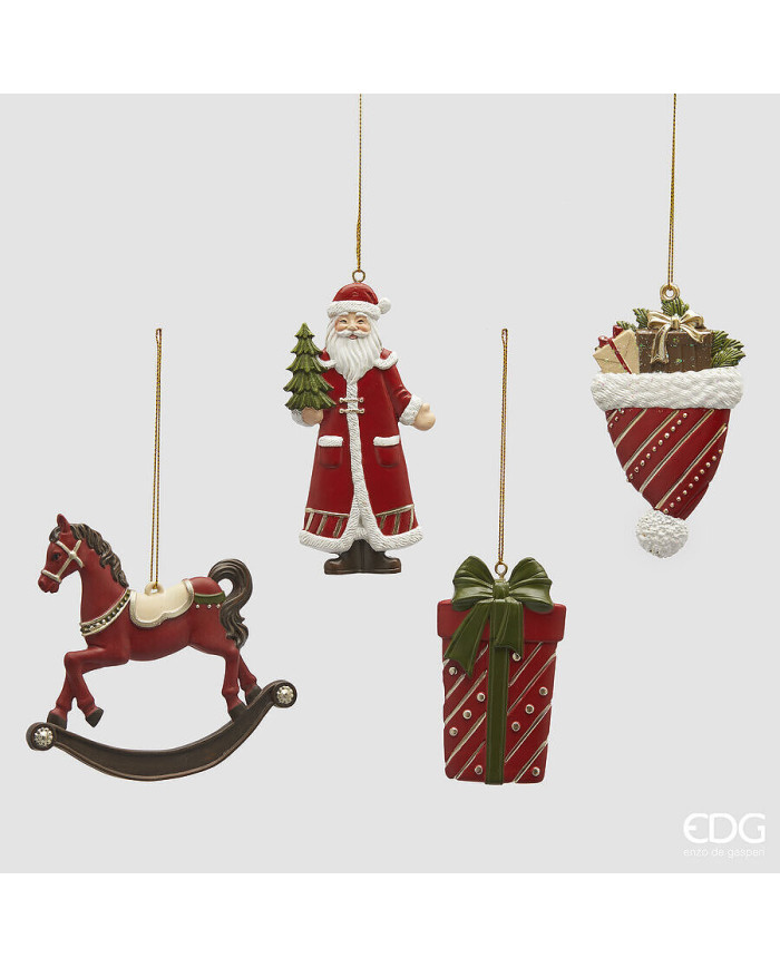 Addobbi xmas double face, plastica, 4 modelli ass., h. 10 cm col. verde rosso (il prezzo fa rif. al sing. soggetto) Addobbi xmas double face, plastica, 4 modelli ass., h. 10 cm col. verde rosso (il prezzo fa rif. al sing. soggetto)