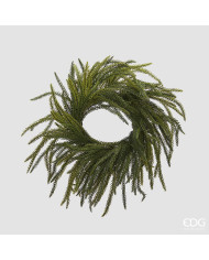 Corona Criptomeria, artificiale, diam. 35 cm col. verde