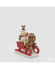 Decoro Oro goloso con led , h. 20 cm, L. 19 cm, L. 10 cm col. marrone (il prezzo fa riferimento al singolo articolo)